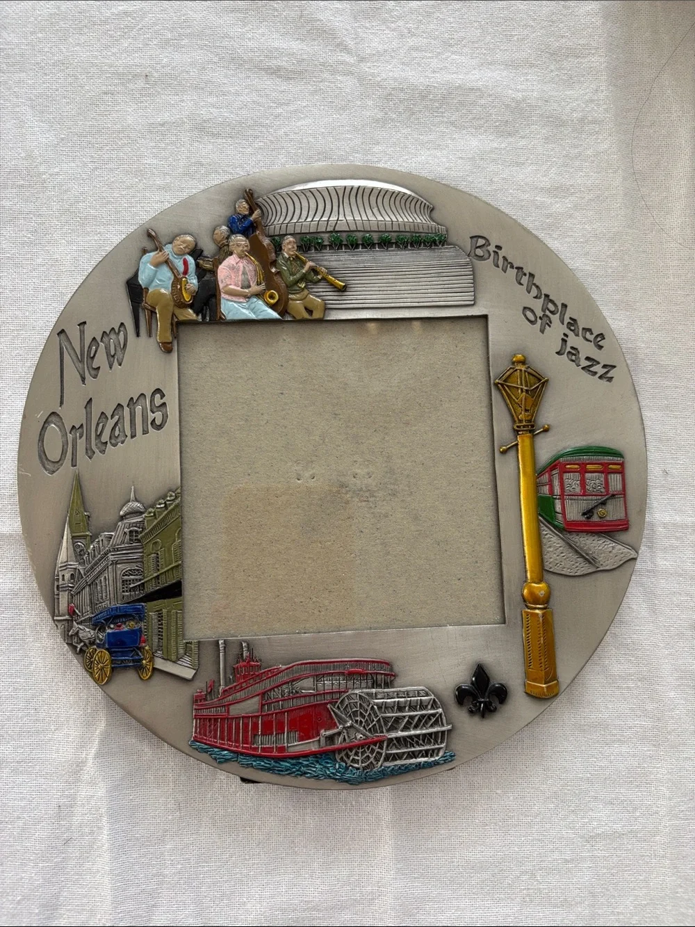 New Orleans Decorative Photo Frame - Multicolor Jazz Motifs